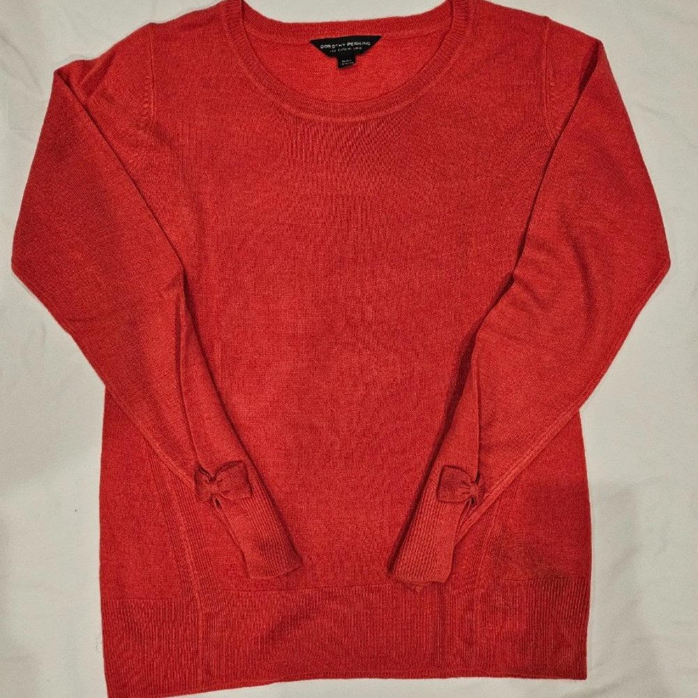 Dorothy Perkins Long Sleeve Pullover Sweater, Coral Rose, Size 6